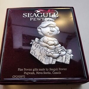 Seagull Pewter Elf Christmas Ornament